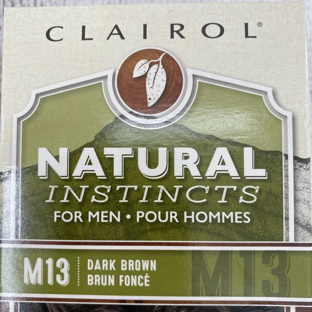 Clairol Natural Instincts For Men M13 DARK BROWN Hair Color Kit (Lot of 2)